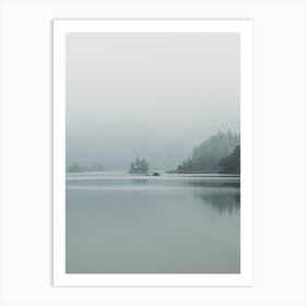 Fog Over The Lake Art Print