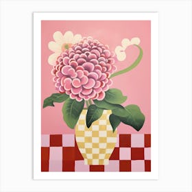 Hydrangeas Flower Vase 4 Art Print