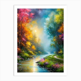 River In The Forest 7 Art Print