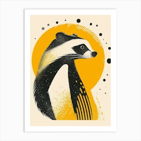 Yellow Badger 1 Art Print