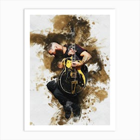 Smudge Of Tim Armstrong Of Rancid Jump In Concert Art Print