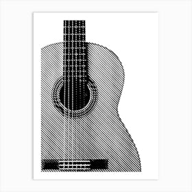 Classical Guitar Line Art Art Print