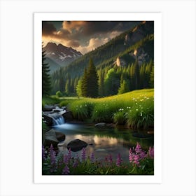 Mountain Stream Art Print