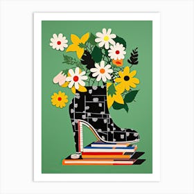 Botanic Beauty: Flower Decor on High Heels Art Print