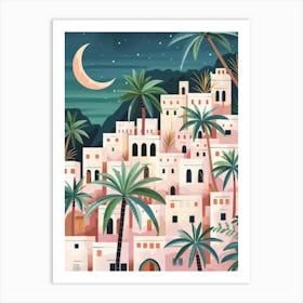 Arabic City At Night Art Print