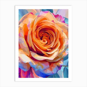 English Roses Painting Abstract Swirl 2 Art Print