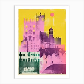 Lisbon In Risograph Style 1 Art Print