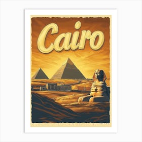 Aihrgdesign A Vintage Travel Poster Of Cairo Featuring The Ic 408cd0f4 Ebf6 4d1f 8dfb 48962a665d72 1 Art Print