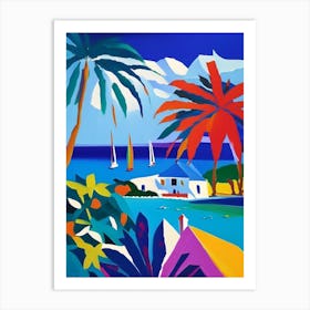 Turks And Caicos Colourful Painting Tropical Destination Art Print
