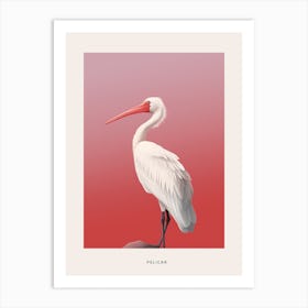 Minimalist Pelican 3 Bird Poster Art Print