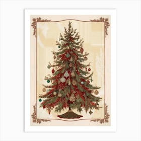 Christmas Tree Style William Morris 4 Art Print