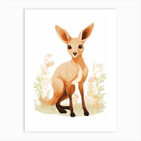Baby Animal Illustration  Kangaroo 1 Art Print