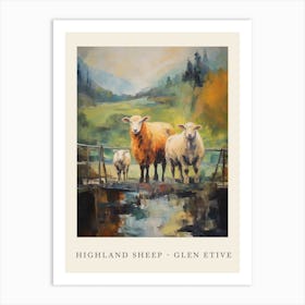 Highland Sheep In Glen Etive 1 Art Print
