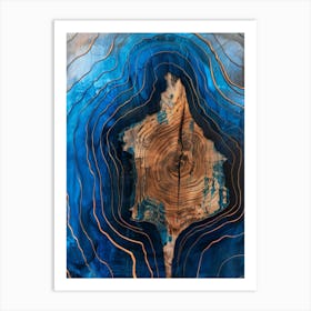 'Blue Wave' 11 Art Print