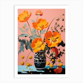 Surreal Florals Portulaca 3 Flower Painting Art Print