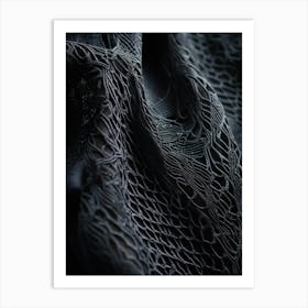 An Up Close View Of An Intricate Lace Texture Detailing The Fine Mesh Of Interwoven Fibers Contras (5) Art Print