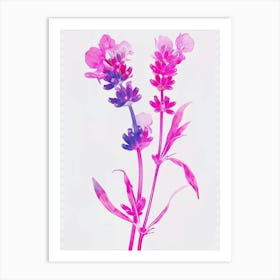 Hot Pink Lavender Art Print