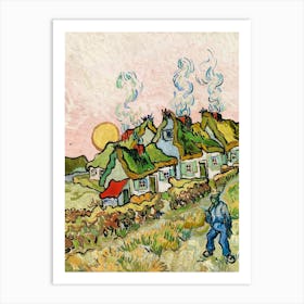 Houses And Figure (1890), Vincent Van Gogh Art Print