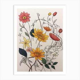 Awesome Beautiful Flowers Art Print