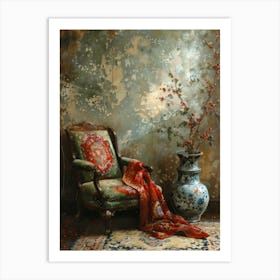 Chair And A Rug Art Print