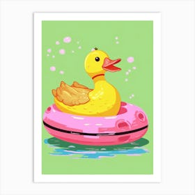 Duck In The Pool Art Print