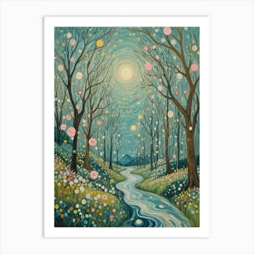 Stream In The Woods Art Print