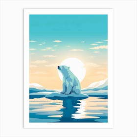 white polar bear Art Print