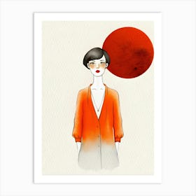 Illustration Of A Woman Art Print