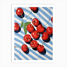 Cherries Fruit Summer Illustration 1 Art Print