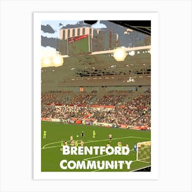 Community Stadium, Brentford, Stadium, Football, Art, Soccer, Wall Print, Art Print Art Print