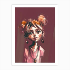 Portrait Of A Girl Art Print