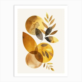 Golden Leaves 6 Art Print