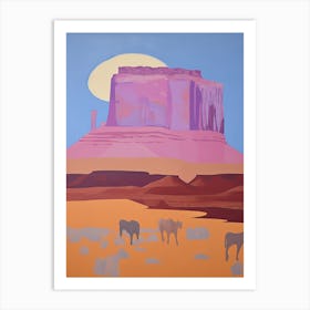 Colorado Plateau   North America (United States) Contemporary Abstract Illustration 3 Art Print