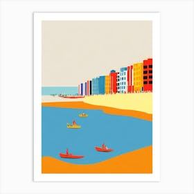 Brighton Beach East Sussex Midcentury Art Print