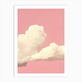 Cloud Wall Art Painting Pink Sky Print Detail C Art Print