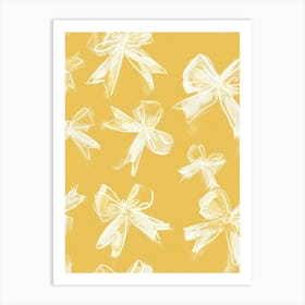 Sunshine Coquette Bows 4 Pattern Art Print