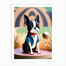 Boston Terrier-Reimagined 15 Art Print