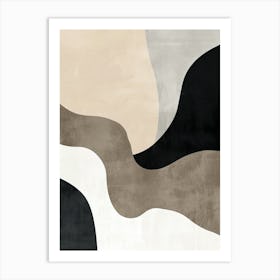 Waves Of Serenity Minimalist Style Art Print