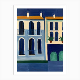 Blue Houses Art Print