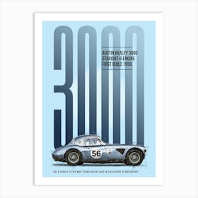 Austin Healey 3000 Tribute Art Print