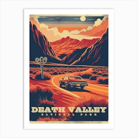 Death Valley National Park Vintage Travel Poste r Art Print