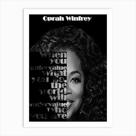 Oprah Winfrey Quotes Art Print