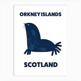 Orkney Islands Scotland Travel poster Art Print