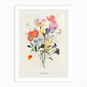 Veronica 1 Collage Flower Bouquet Poster Art Print