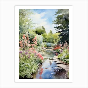 Monets Garden Usa Watercolour 7 Art Print