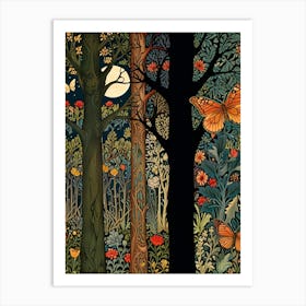 William Morris Forest At Night 5 Art Print