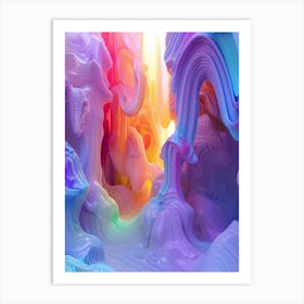 Colorful Digital Forms Art Print