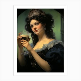 Woman Holding A Beer 1400s Rolf Armstrong Ar 57 Sty 488 Art Print