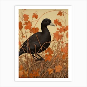 Dark And Moody Botanical Coot 3 Art Print