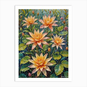 Tropical Flowers Art Print